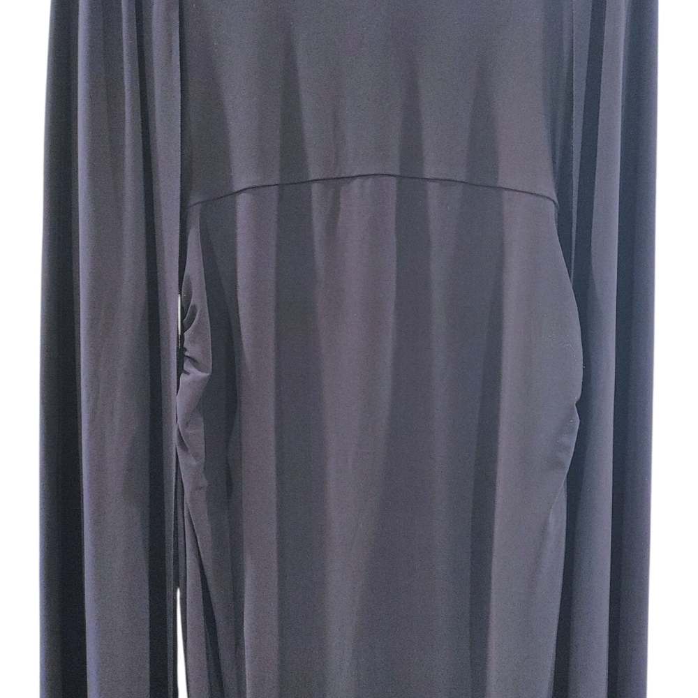Club L London Navy Blue Cape Sleeve Bodycon Dramatic Maxi Dress Women's Size 4 - Picture 7 of 11
